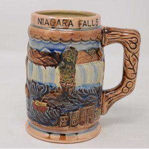 Vintage Niagara Falls Canada Mug Made in Japan 3D Mini Stein Travel Souvenir Cup